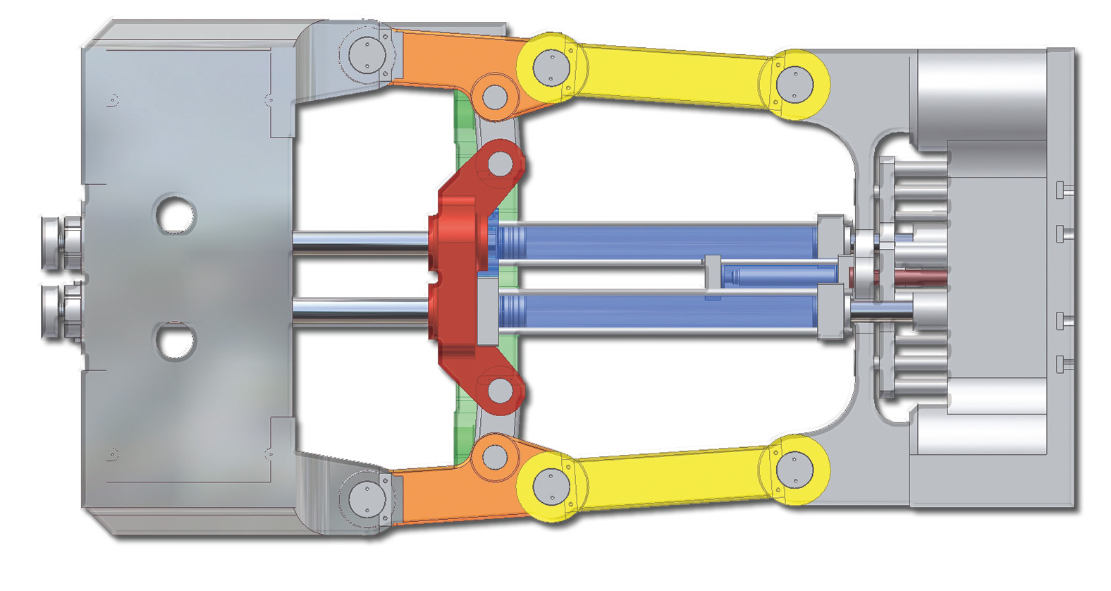 Core High Speed Injection Molding Machine Features－Diagonal Hydraulic Cylinders